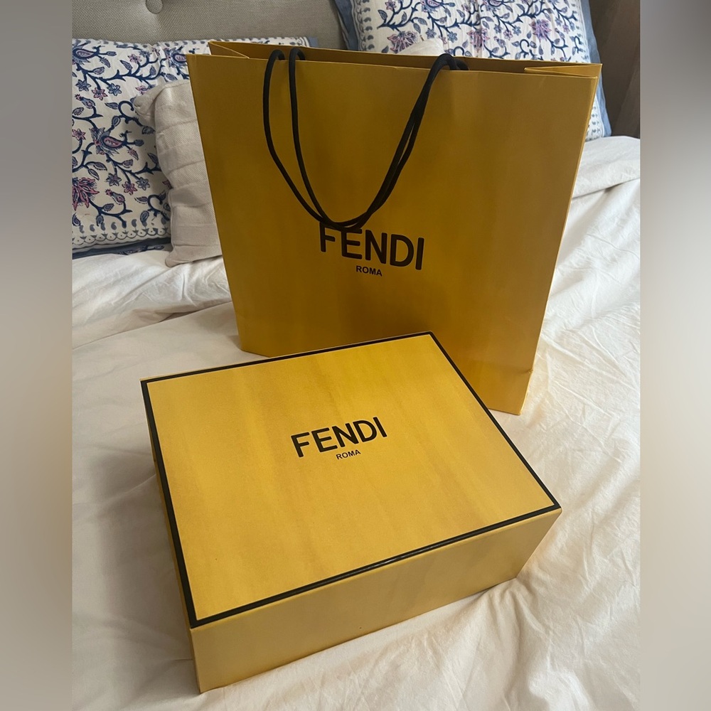Fendi empty box. With shopping bag